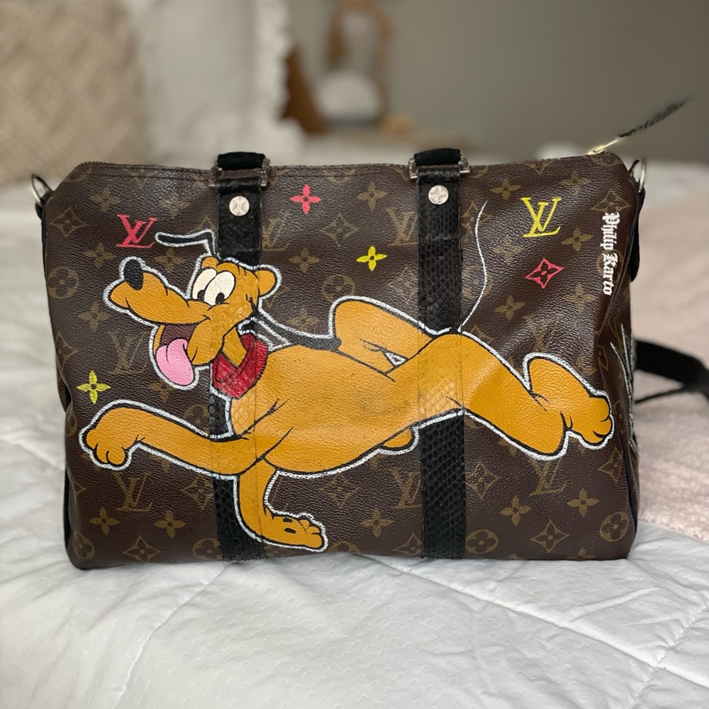 One of a kind Louis Vuitton Speedy tote purse